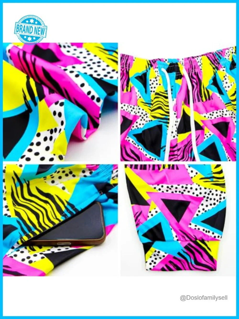Retro 80s 90s Men's Joggers Sweatpants with Pockets Funny Print